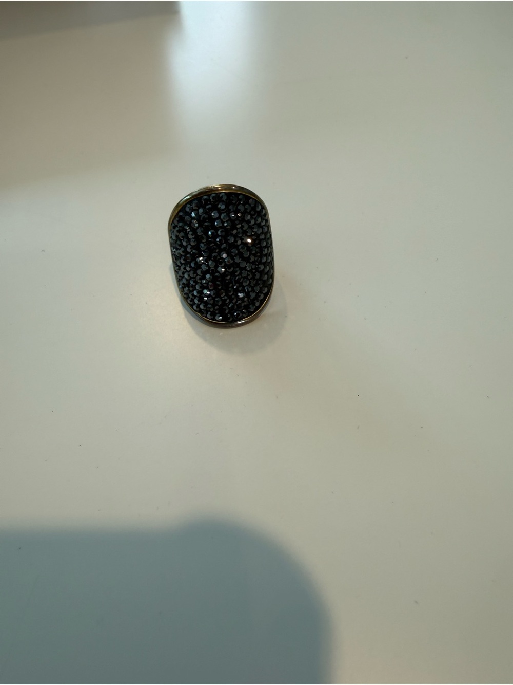 henri bendel Black Crystal Pavé Dome Ring